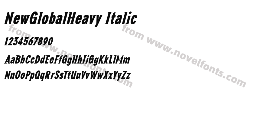 NewGlobalHeavy ItalicPreview