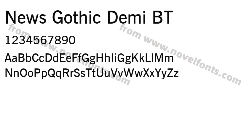 News Gothic Demi BTPreview