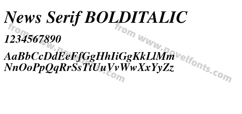 News Serif BOLDITALICPreview