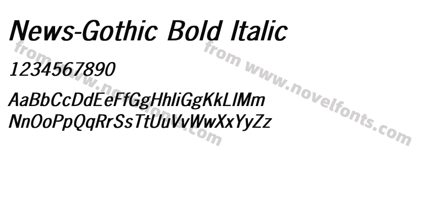 News-Gothic Bold ItalicPreview