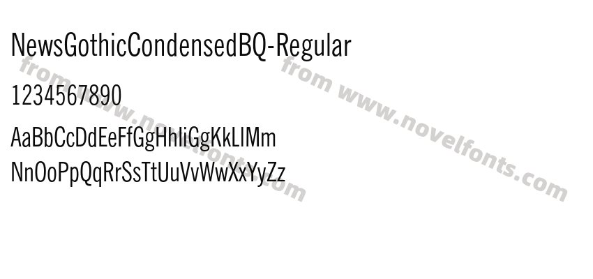NewsGothicCondensedBQ-RegularPreview