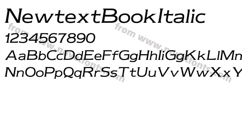 NewtextBookItalicPreview