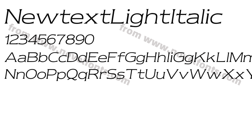 NewtextLightItalicPreview