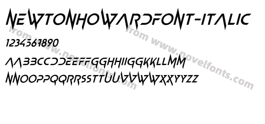 NewtonHowardFont-ItalicPreview