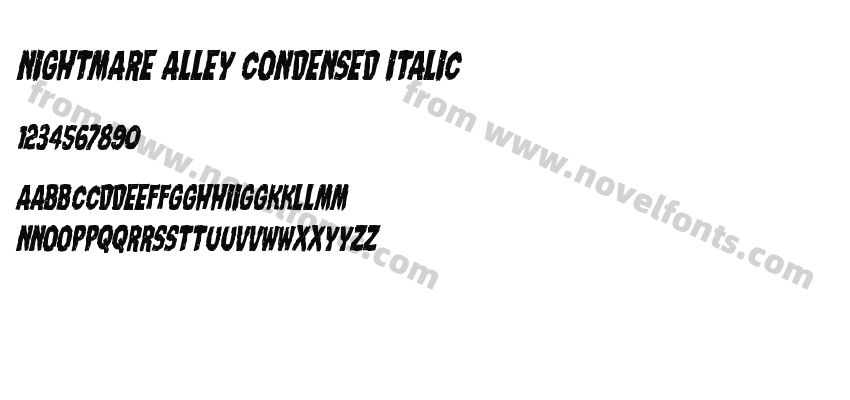 Nightmare Alley Condensed ItalicPreview