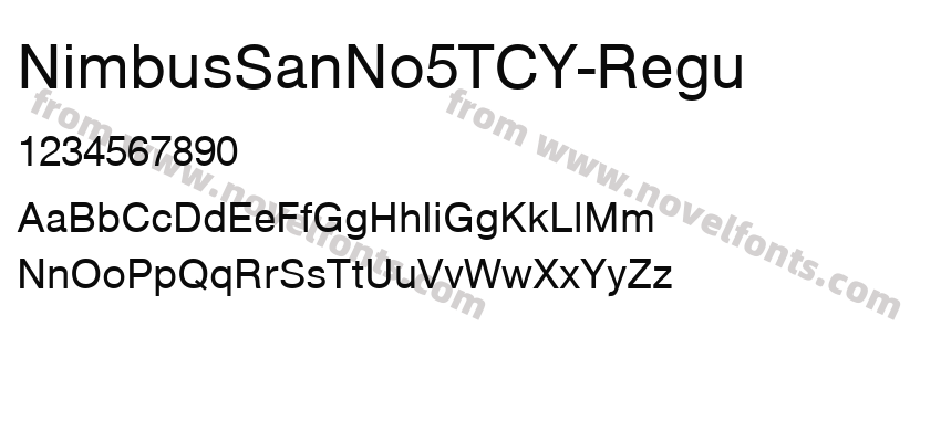 NimbusSanNo5TCY-ReguPreview