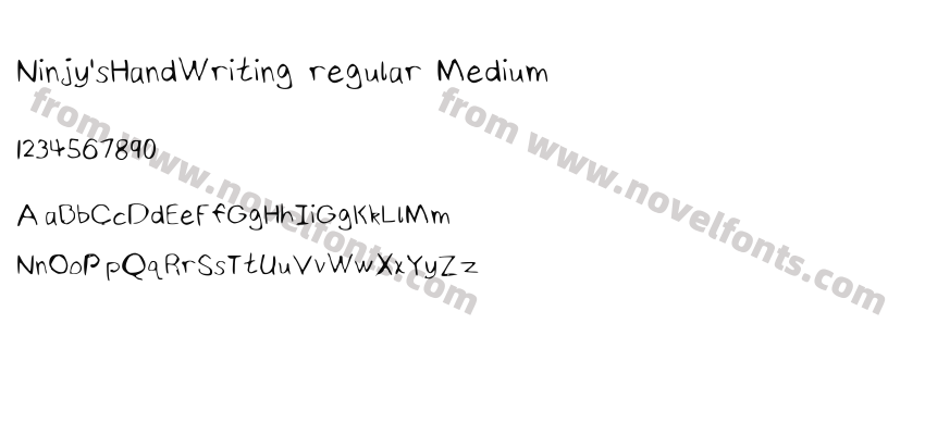 Ninjy'sHandWriting regular MediumPreview