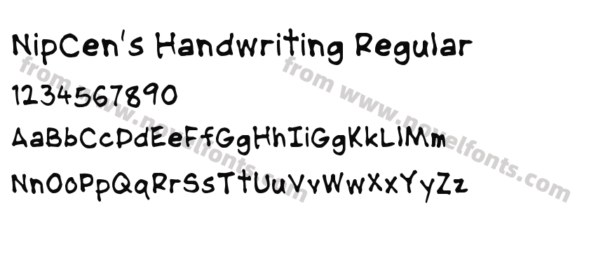 NipCen's Handwriting RegularPreview