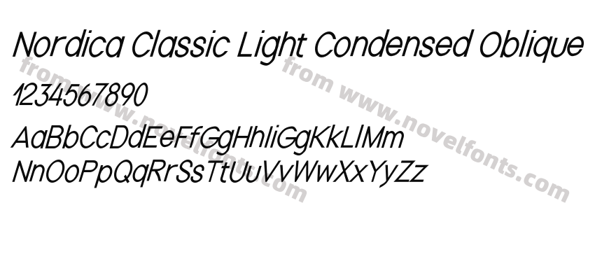 Nordica Classic Light Condensed ObliquePreview