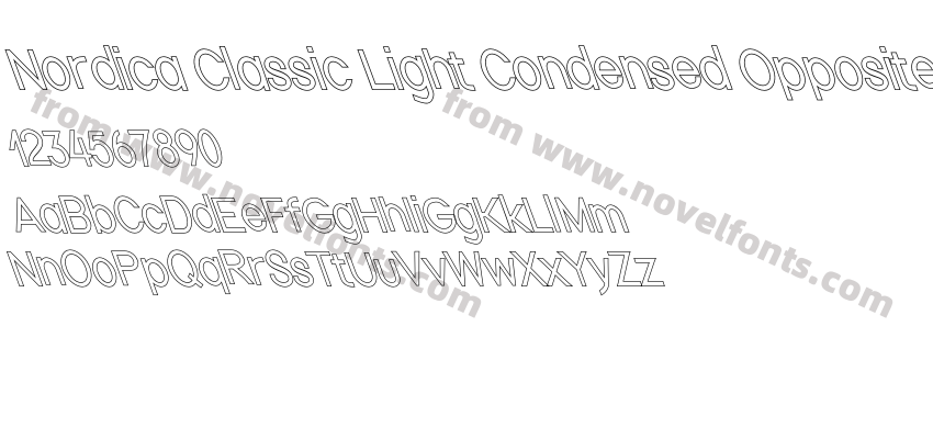 Nordica Classic Light Condensed Opposite Oblique OutlinePreview