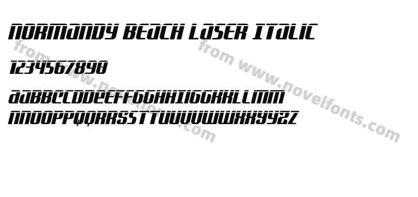 Normandy Beach Laser ItalicPreview