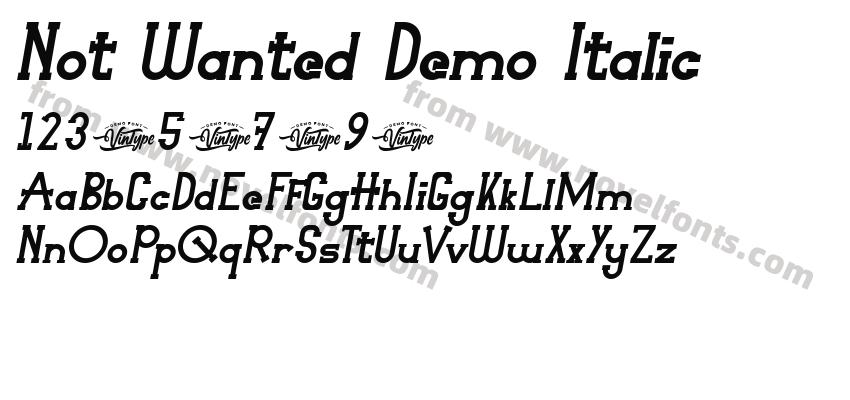 Not Wanted Demo ItalicPreview