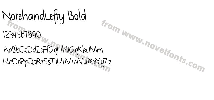 NotehandLefty BoldPreview