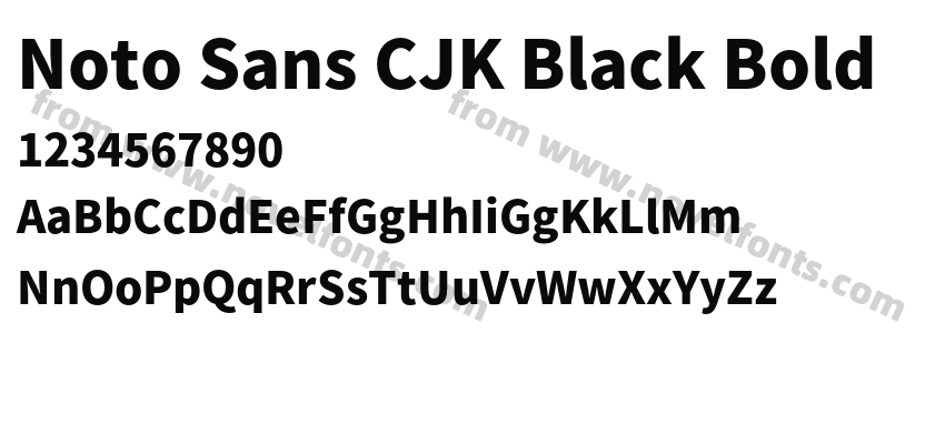 Noto Sans CJK Black BoldPreview