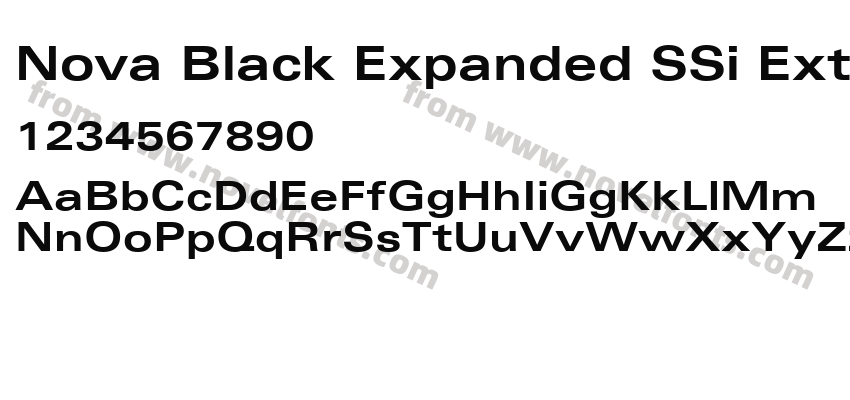 Nova Black Expanded SSi Extra Bold ExpandedPreview