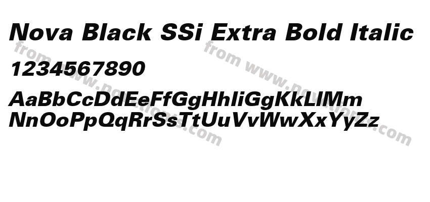 Nova Black SSi Extra Bold ItalicPreview