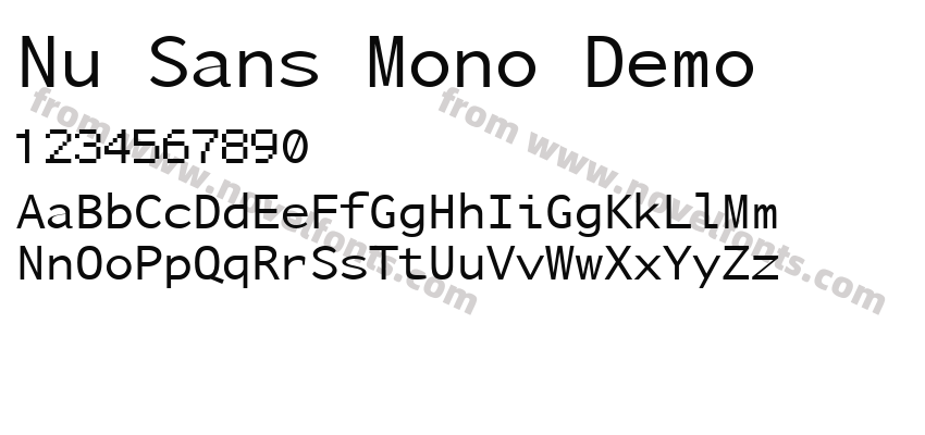 Nu Sans Mono DemoPreview