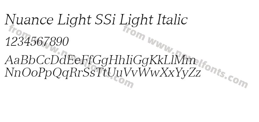 Nuance Light SSi Light ItalicPreview