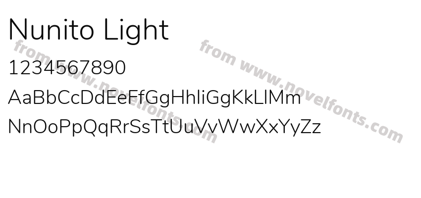 Nunito LightPreview