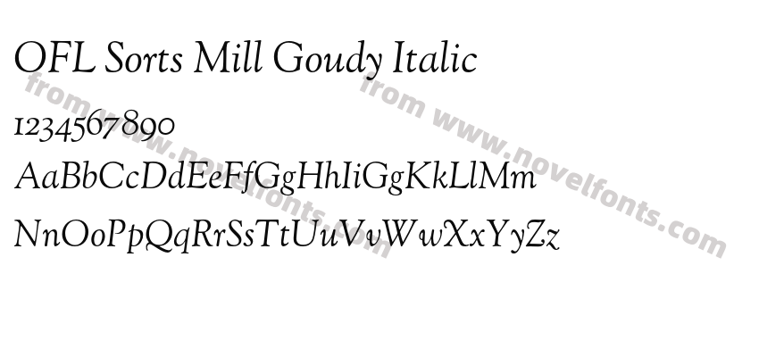 OFL Sorts Mill Goudy ItalicPreview