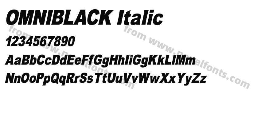 OMNIBLACK ItalicPreview