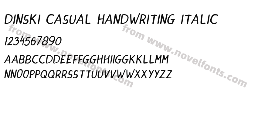 DINSKI CASUAL HANDWRITING ItalicPreview