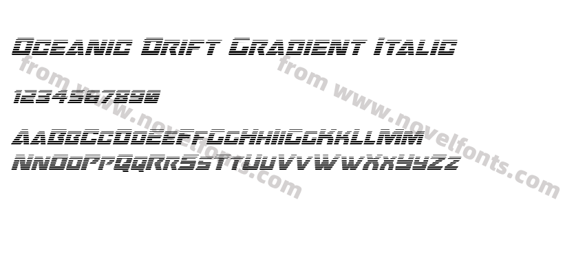 Oceanic Drift Gradient ItalicPreview