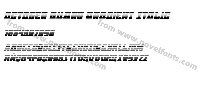 October Guard Gradient ItalicPreview