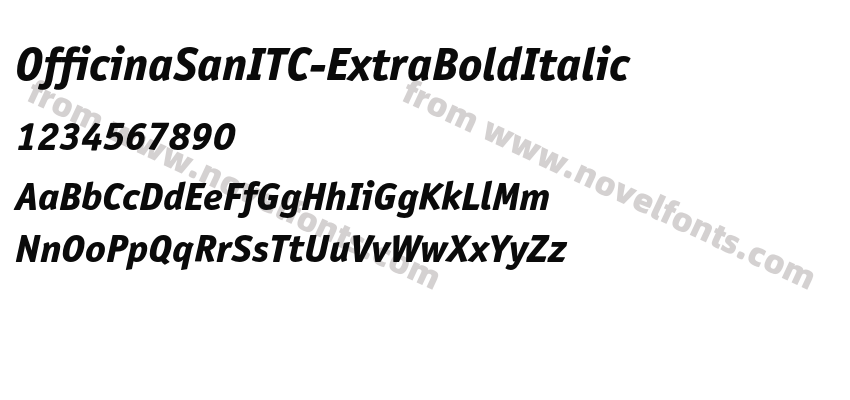 OfficinaSanITC-ExtraBoldItalicPreview