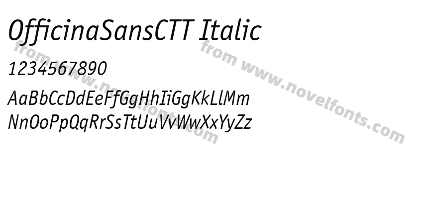 OfficinaSansCTT ItalicPreview