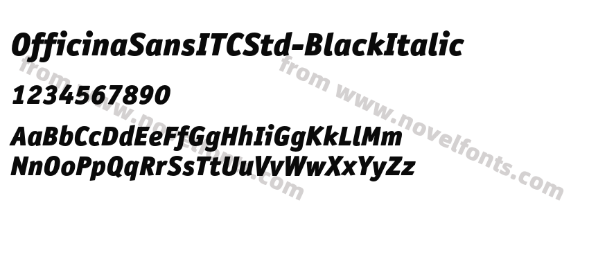 OfficinaSansITCStd-BlackItalicPreview