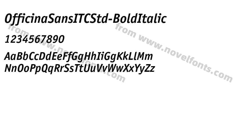 OfficinaSansITCStd-BoldItalicPreview