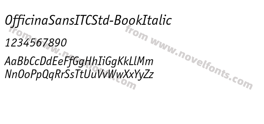 OfficinaSansITCStd-BookItalicPreview