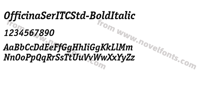 OfficinaSerITCStd-BoldItalicPreview