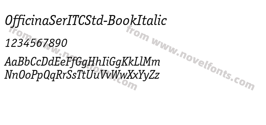 OfficinaSerITCStd-BookItalicPreview