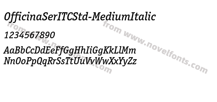 OfficinaSerITCStd-MediumItalicPreview