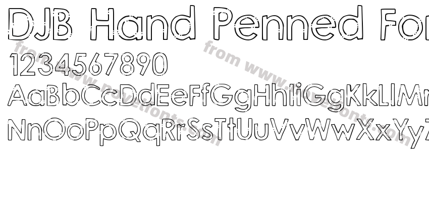 DJB Hand Penned FontPreview