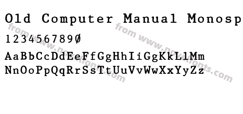 Old Computer Manual MonospacedPreview