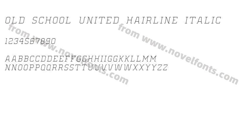 Old School United Hairline ItalicPreview