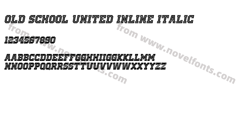 Old School United Inline ItalicPreview