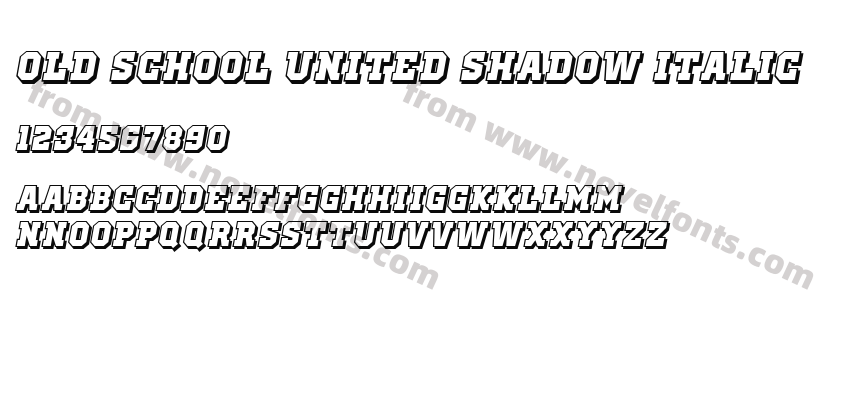 Old School United Shadow ItalicPreview