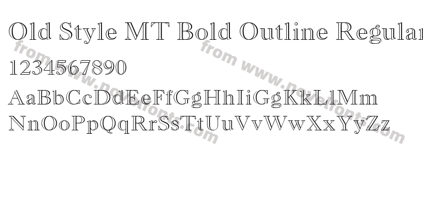 Old Style MT Bold Outline RegularPreview