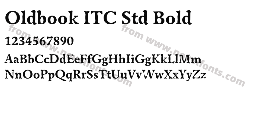 Oldbook ITC Std BoldPreview