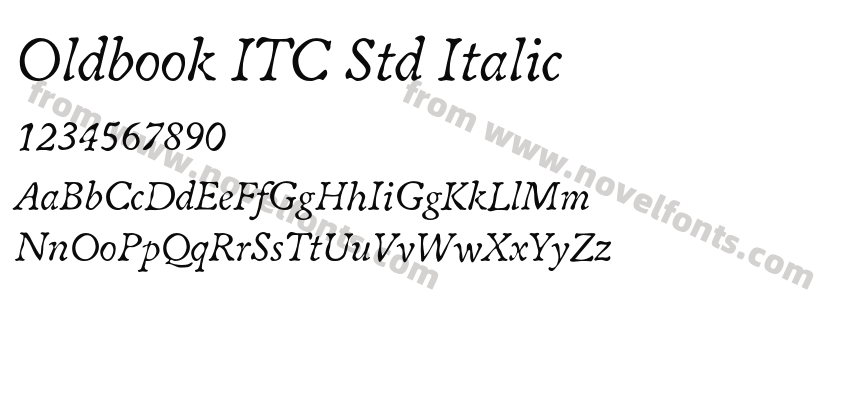 Oldbook ITC Std ItalicPreview