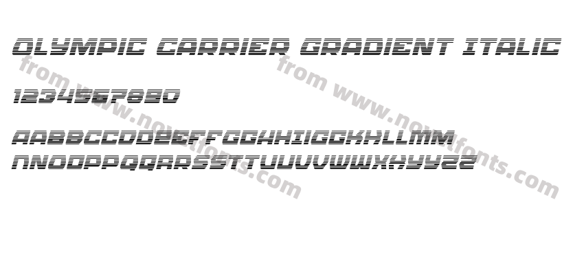 Olympic Carrier Gradient ItalicPreview