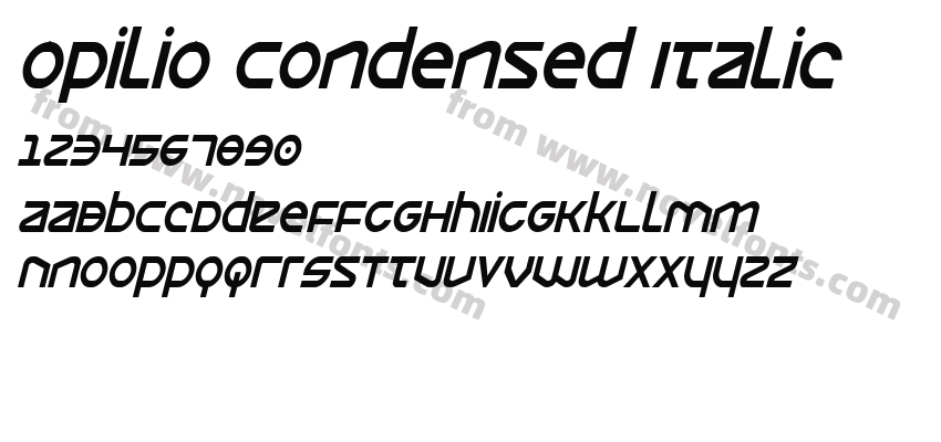 Opilio Condensed ItalicPreview