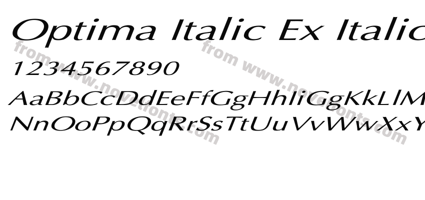 Optima Italic Ex ItalicPreview