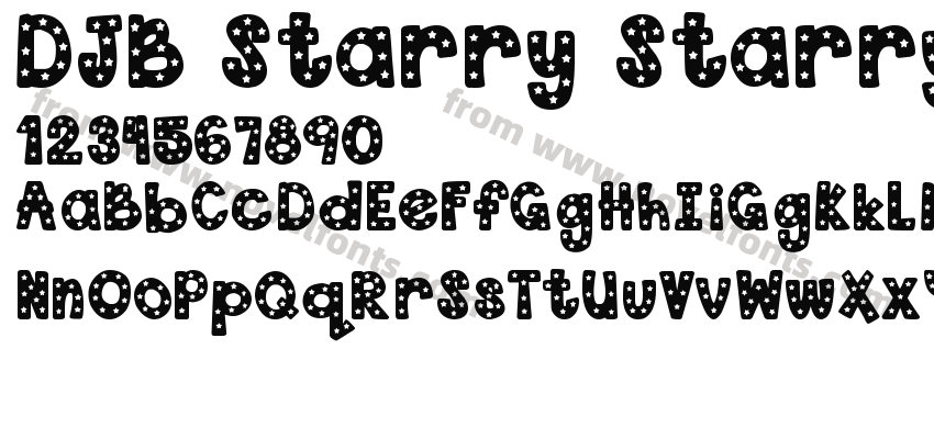 DJB Starry Starry FontPreview