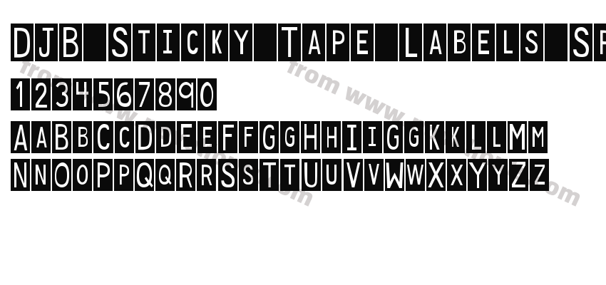 DJB Sticky Tape Labels SpacedPreview