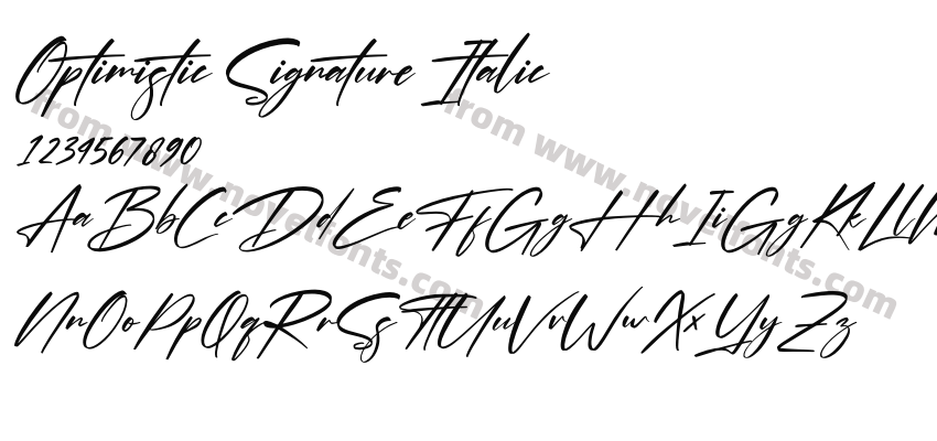 Optimistic Signature ItalicPreview